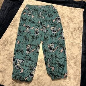 Women’s Disney Blue Stitch Fleece Pajama Pants Size XS 0-2